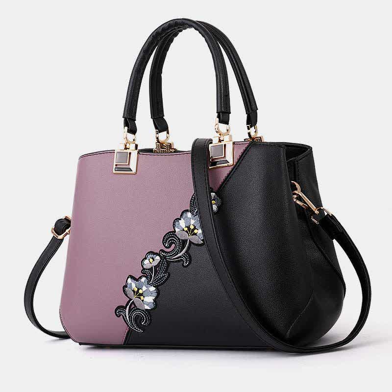 Leather Tote Handbags for Women Zipper Shoulder Purse with Crossbody Strap