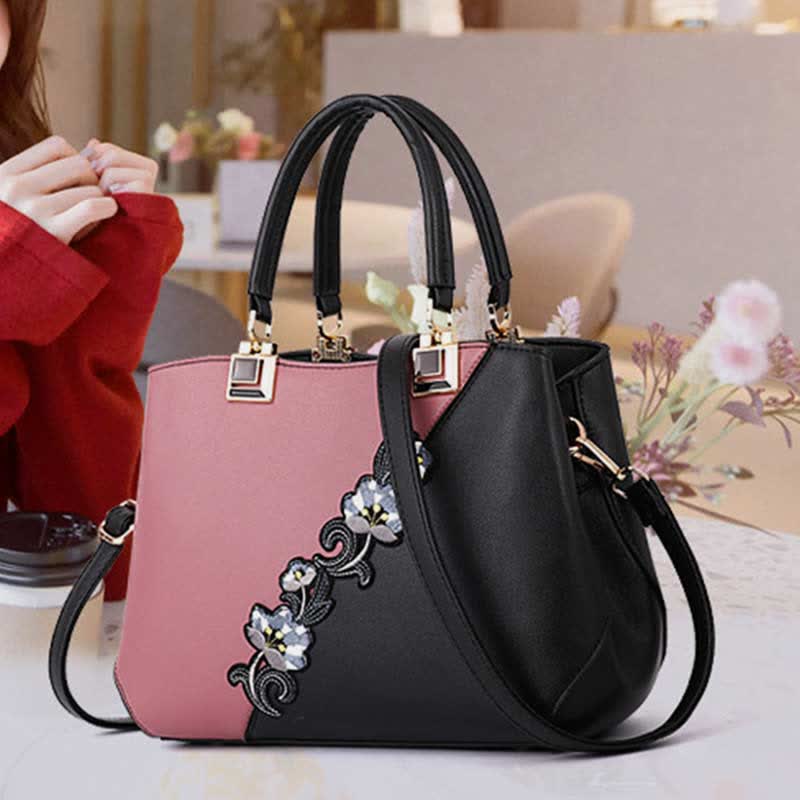 Leather Tote Handbags for Women Zipper Shoulder Purse with Crossbody Strap