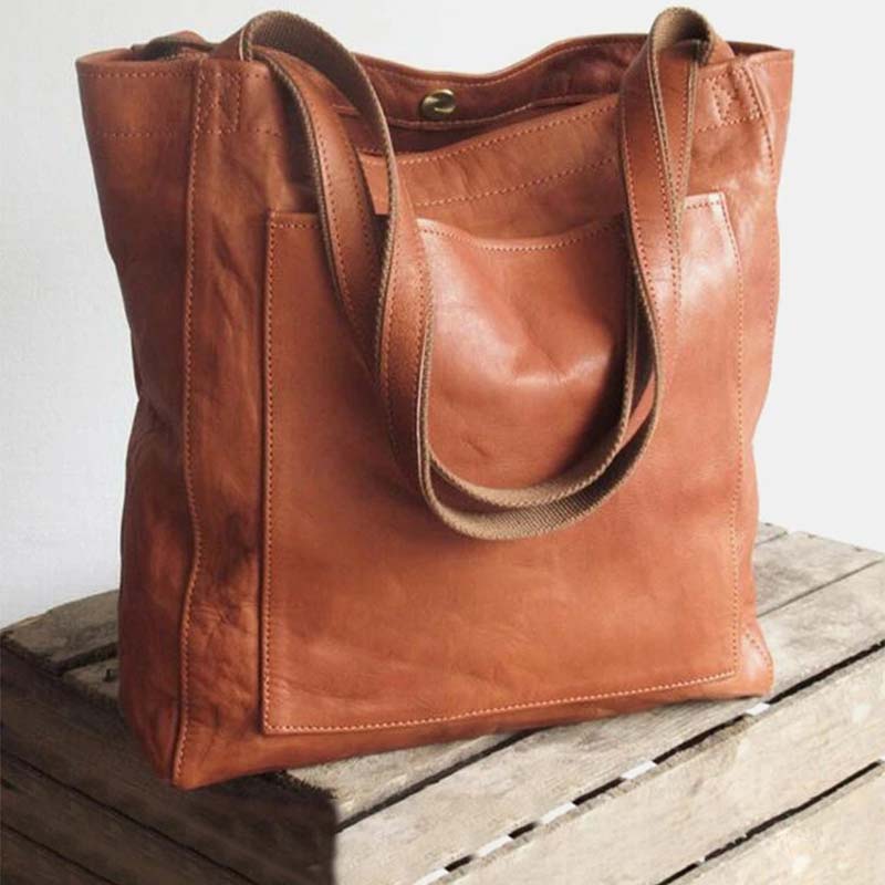 Extra Large Women's Soft PU Leather Tote Shoulder Bag Handbag